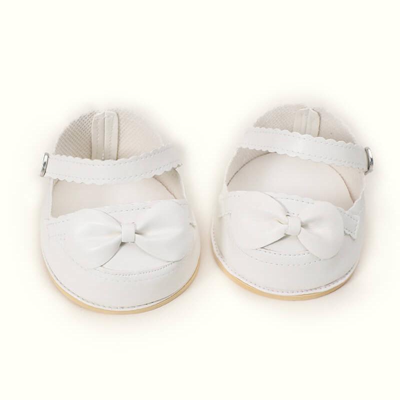 White Bow Shoes | Teddy Bear Clothes