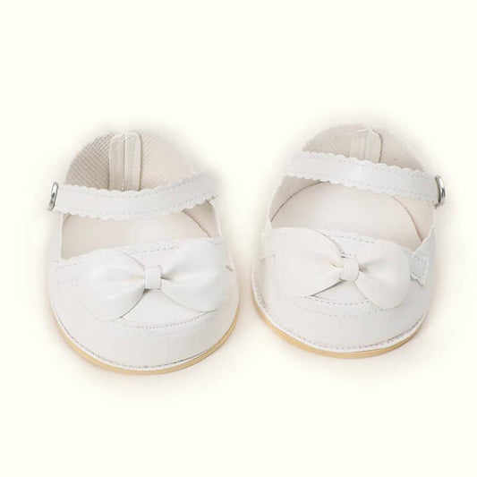 White Bow Shoes | Teddy Bear Clothes