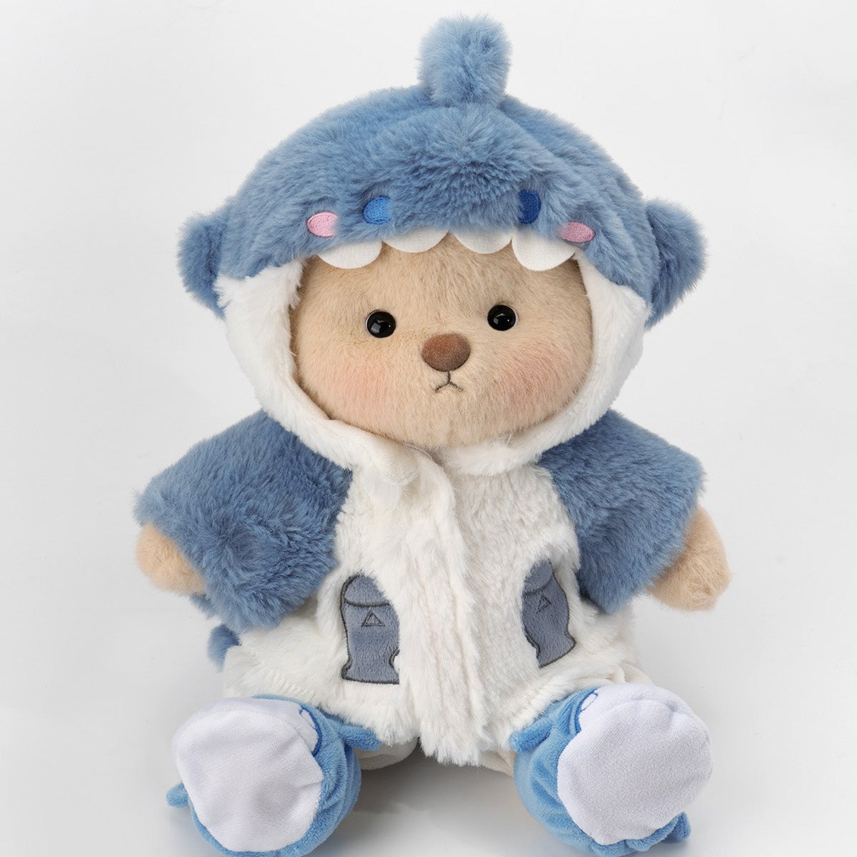 Fluffy Shark Bear | Handmade Jointed Teddy Bear Gift