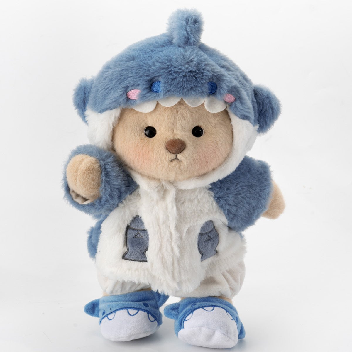 Fluffy Shark Bear | Handmade Jointed Teddy Bear Gift