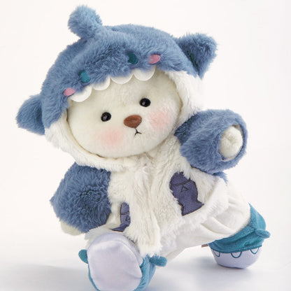 Fluffy Shark Bear | Handmade Jointed Teddy Bear Gift