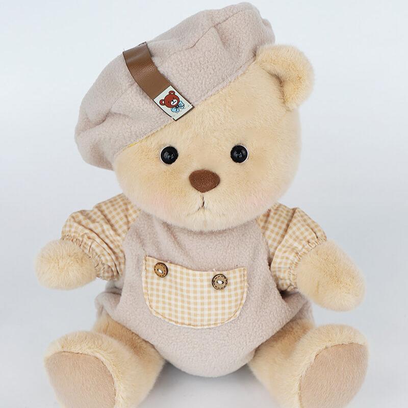 Khaki Hat Bear | Handmade Jointed Teddy Bear Gift